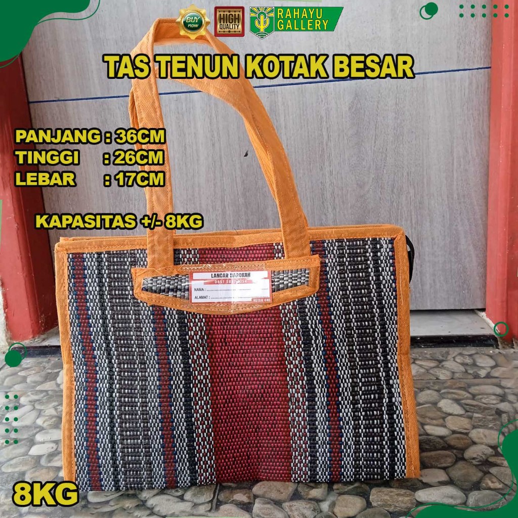 TAS TIKAR BUWOH - TAS TENUN HAJATAN - TAS TENUN KOTAK BESAR