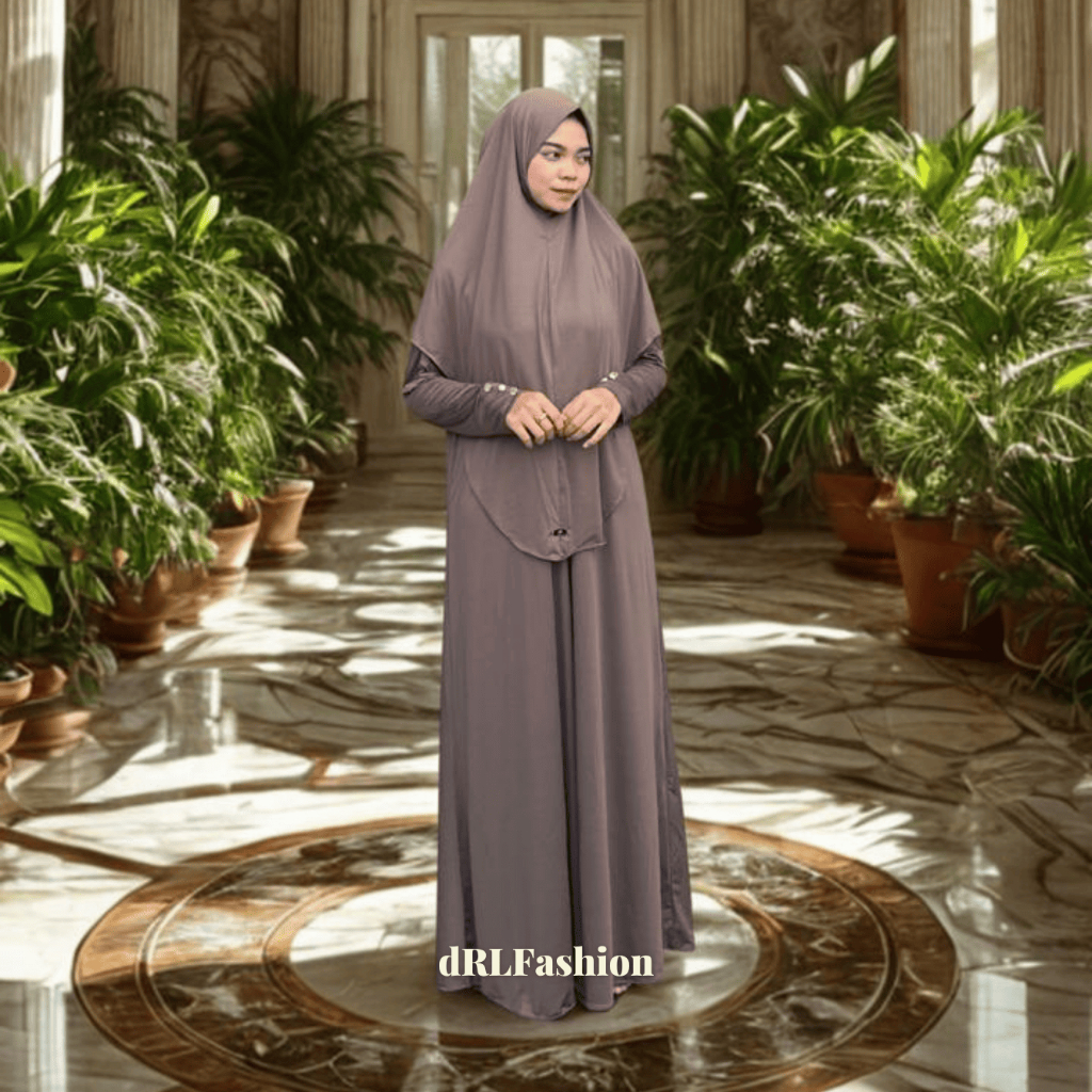 Abaya Jumbo LD 120 | Gamis Polos Jersey Premium | Busui Friendy | Set Krimar Syar'i