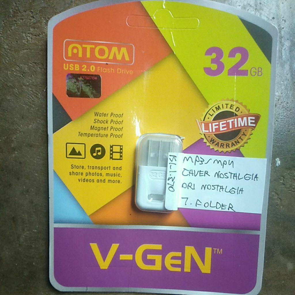 flashdisk USB V-Gen 32GB isi ful lagu caver nostalgia ORI nostalgia mp4 dan mp3