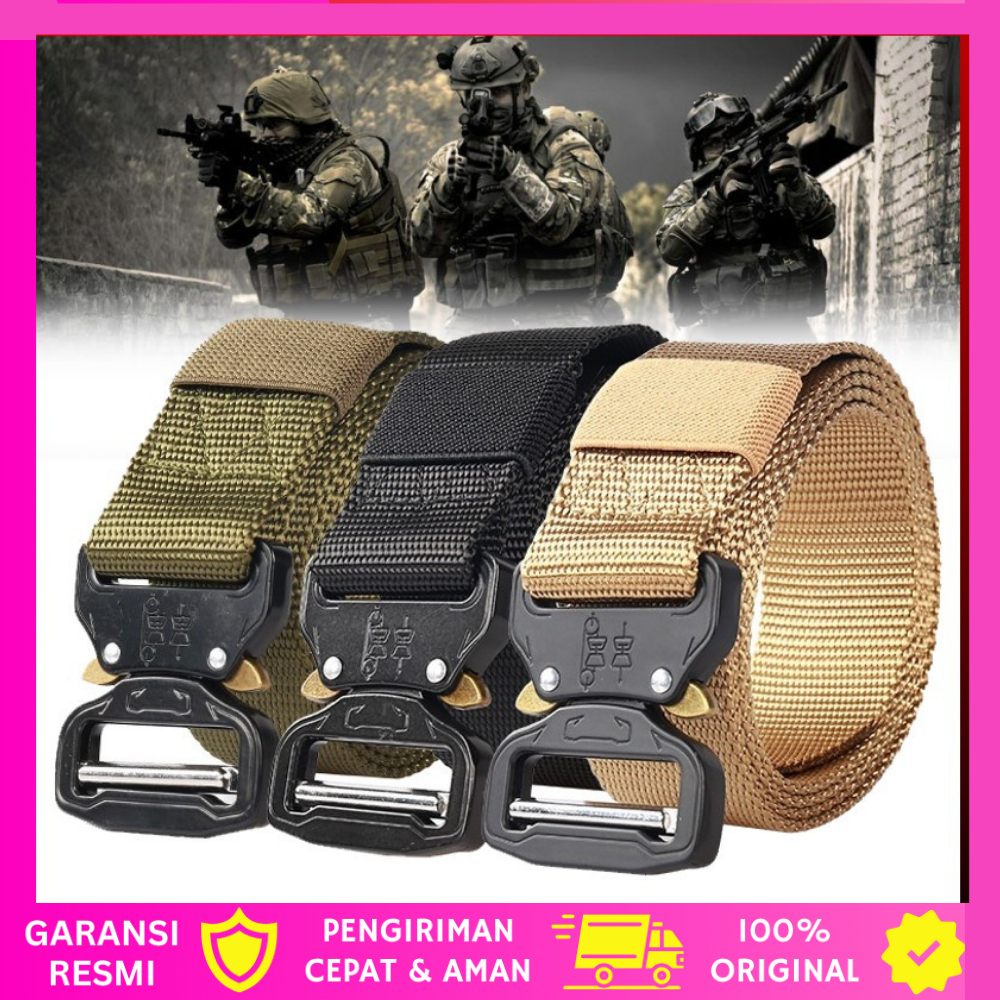 Tali Ikat Pinggang Canvas Army Military Tactical 125cm Ikat Pinggang Pria Canvas Militer