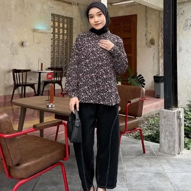 Efabric - Rose Top - Blouse Kerja Wanita - Blouse Rayon Premium - Atasan Rayon Wanita - Blouse Rayon