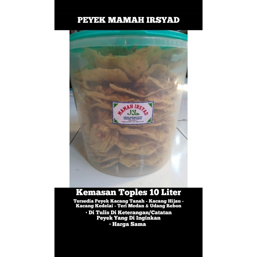 peyek kemasan toples 10 liter