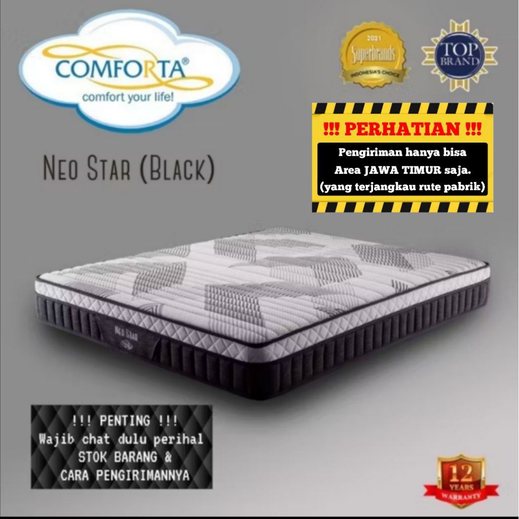 TFRS. Springbed Comforta Neo Star ( Matras / Kasur Saja ) 90 / 100 / 120 / 140 / 160 / 180 / 200