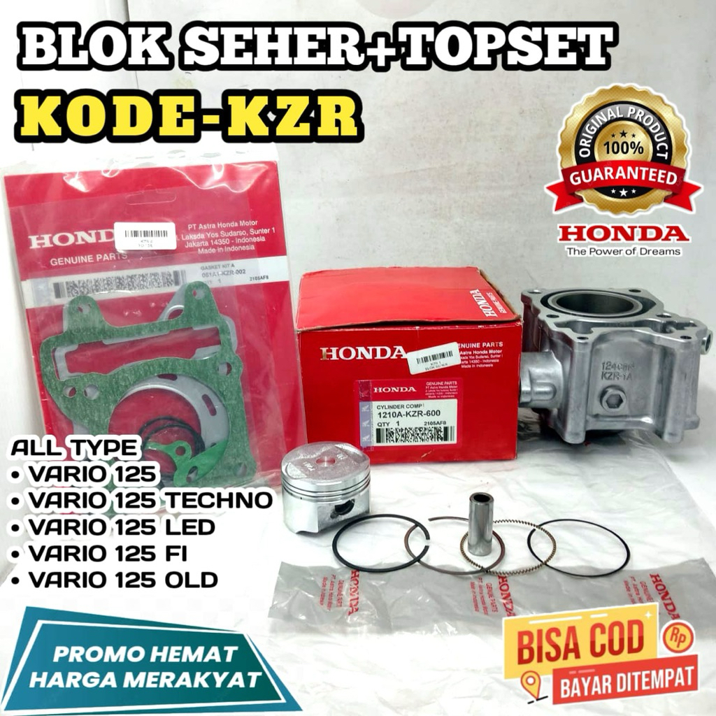 KZR BLOK SEHER,ORIGINAL HONDA,BLOK SEHER VARIO 125 TECHNO,VARIO 125 FI,VARIO 125 LED,VARIO 125 OLD,B