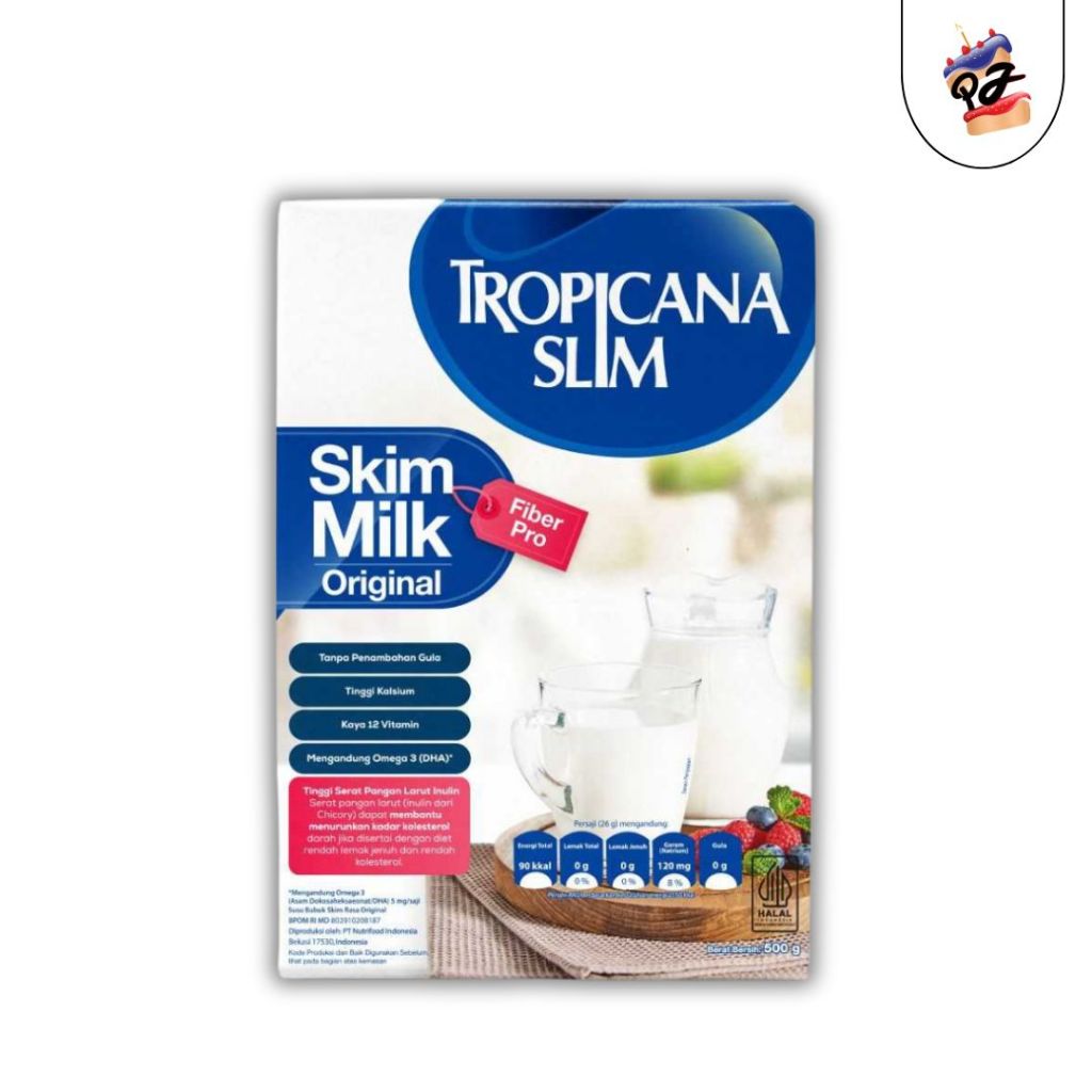 SUSU BUBUK TROPICANA SLIM SKIM PLAIN 500 GR