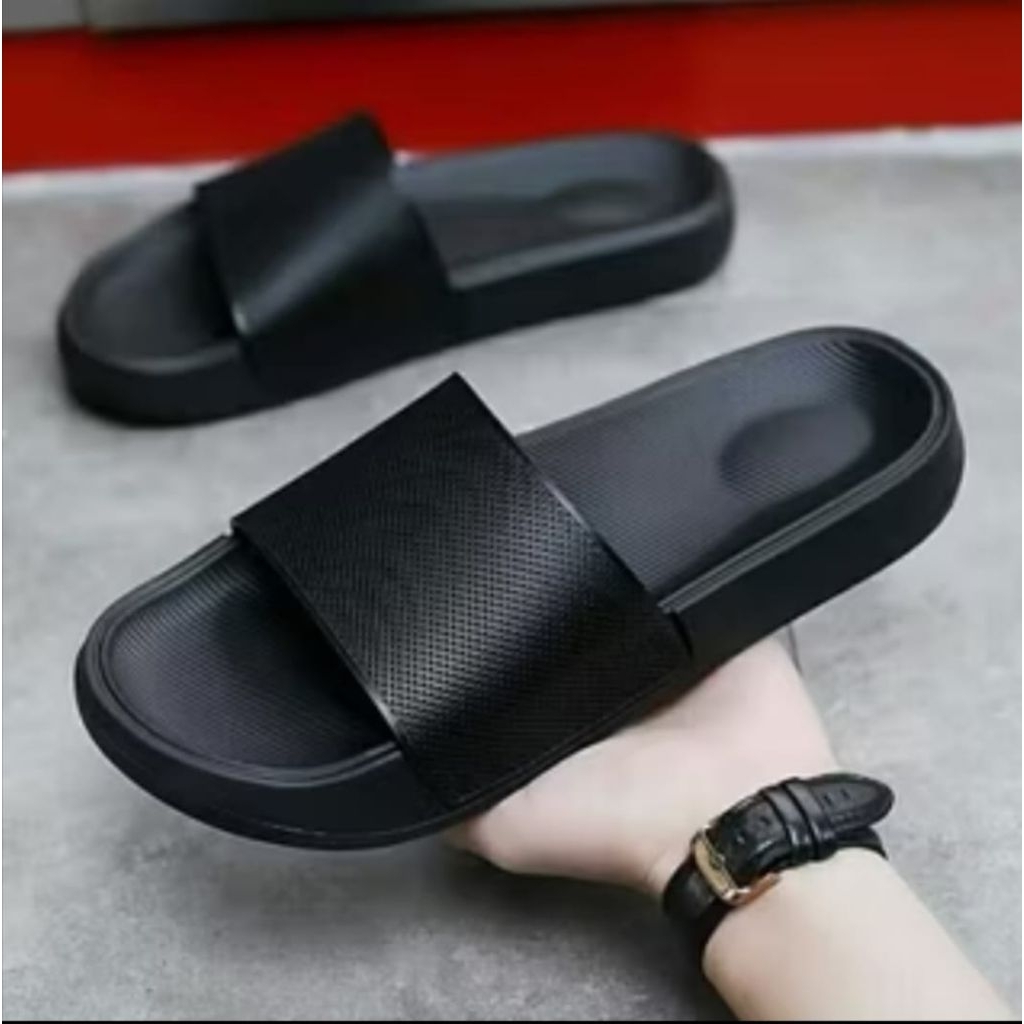 Sandal Slide  Pria Wanita Slop Basic Polos Upper lock