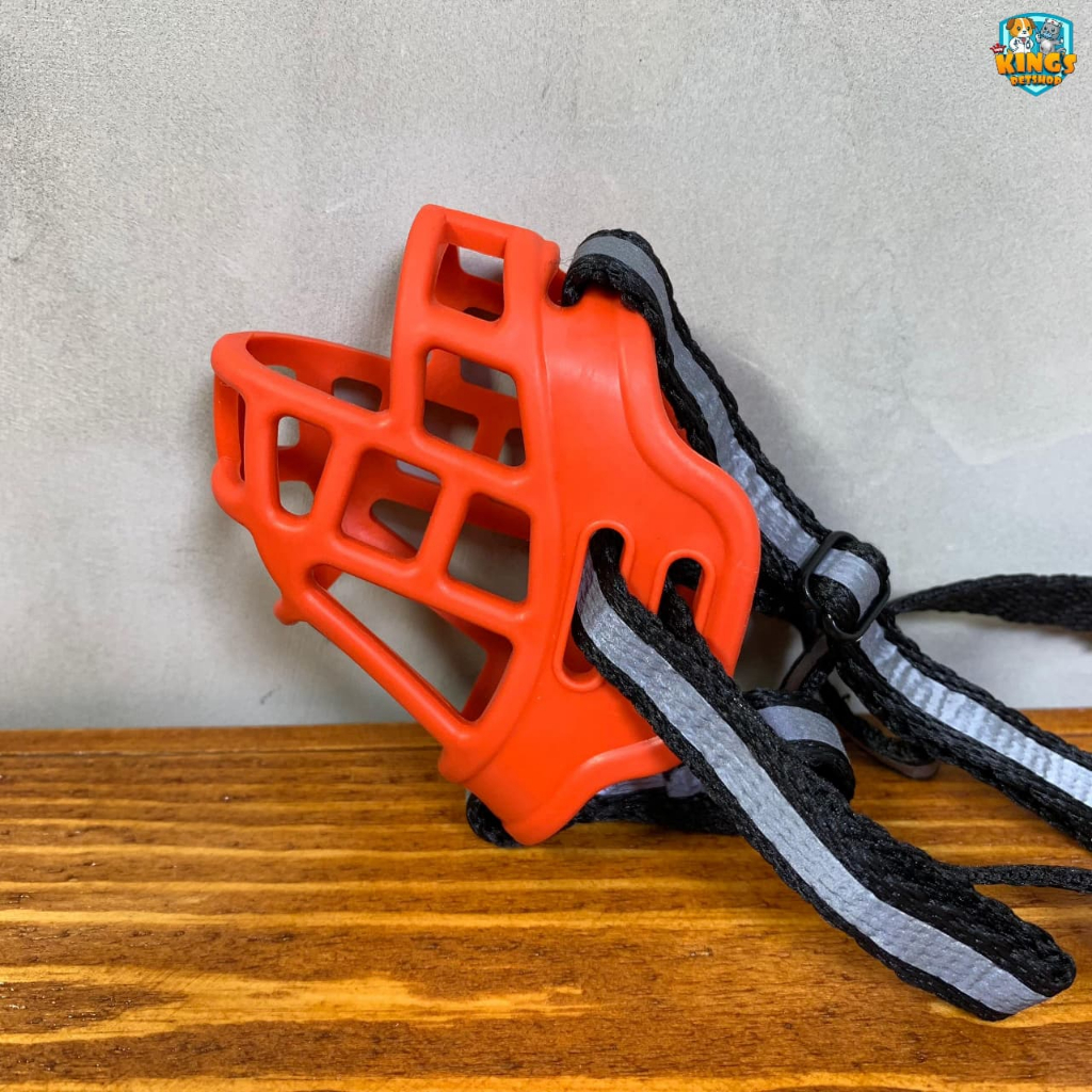 DOG MUZZLE COVER RED - DOG MUZZLE UNTUK HEWAN