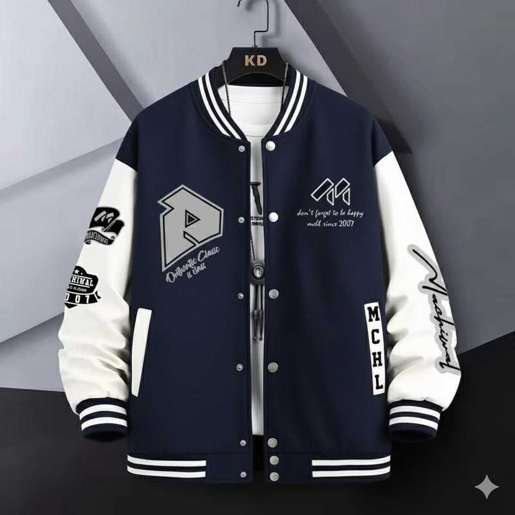 Varsity Baseball Jaket Varsity Baseball FULL Sabllon D- Jaket Bomber Varsity Pria Wanita FULL Sabllo