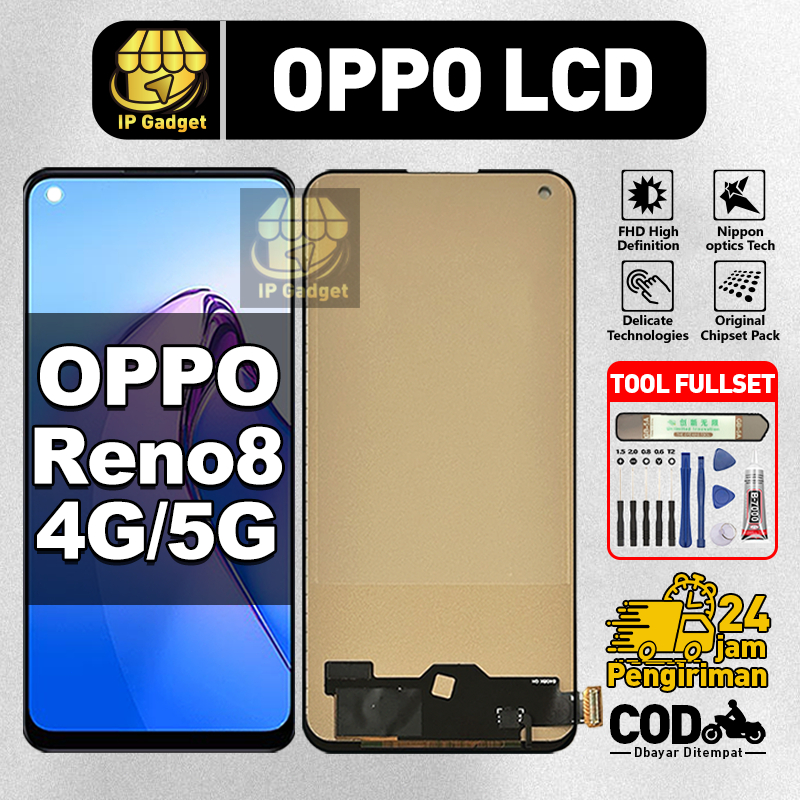 ORI FOR LCD OPPO Reno8 4G 5G Fullset Original LCD HP OPPO Reno8 4G 5G Asli Touchscreen Layar Sentuh 