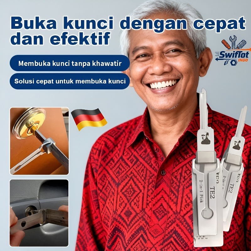 ✨BISA COD✨Peralatan Pembuka Darurat/ Toolkit Perbaikan Kunci 2-in-1/ Alat Bantu Pembuka Pintu Mobil/
