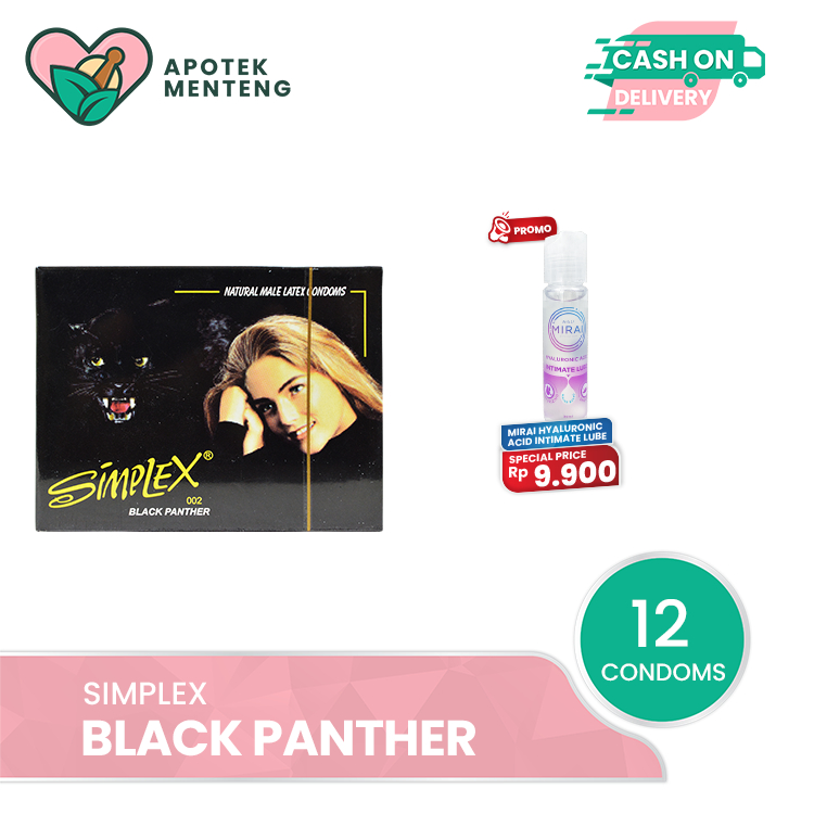 Kondom Simplex Black Panther - Isi 12