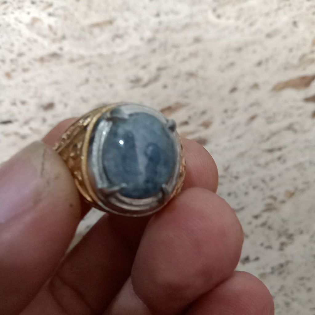 Blue Safir ring 9 Titanium Natural Original