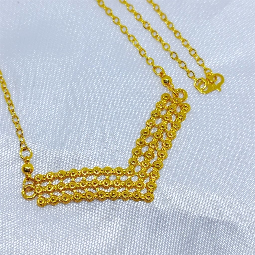 Kalung Fashion gold Perhiasan Fashion Liontin berlapis emas korea elegant emas hongkong