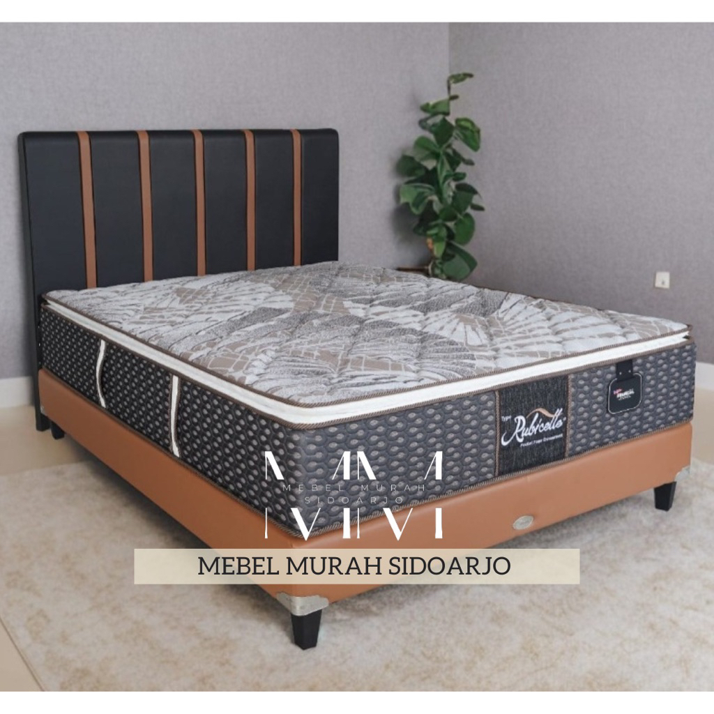 kasur springbed american rubicell pillowtop pocket 90 120 160 180 x 200 matras spring bed pillow top