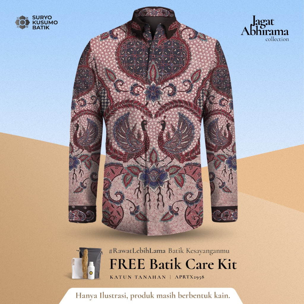 Suryo Kusumo Batik - Kain Batik Tulis Katun Exclusive  - Burung Merah