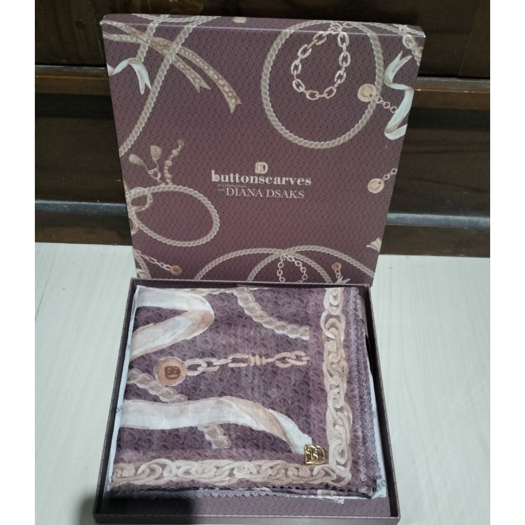 Preloved Buttonscarves Chain 1 Plum