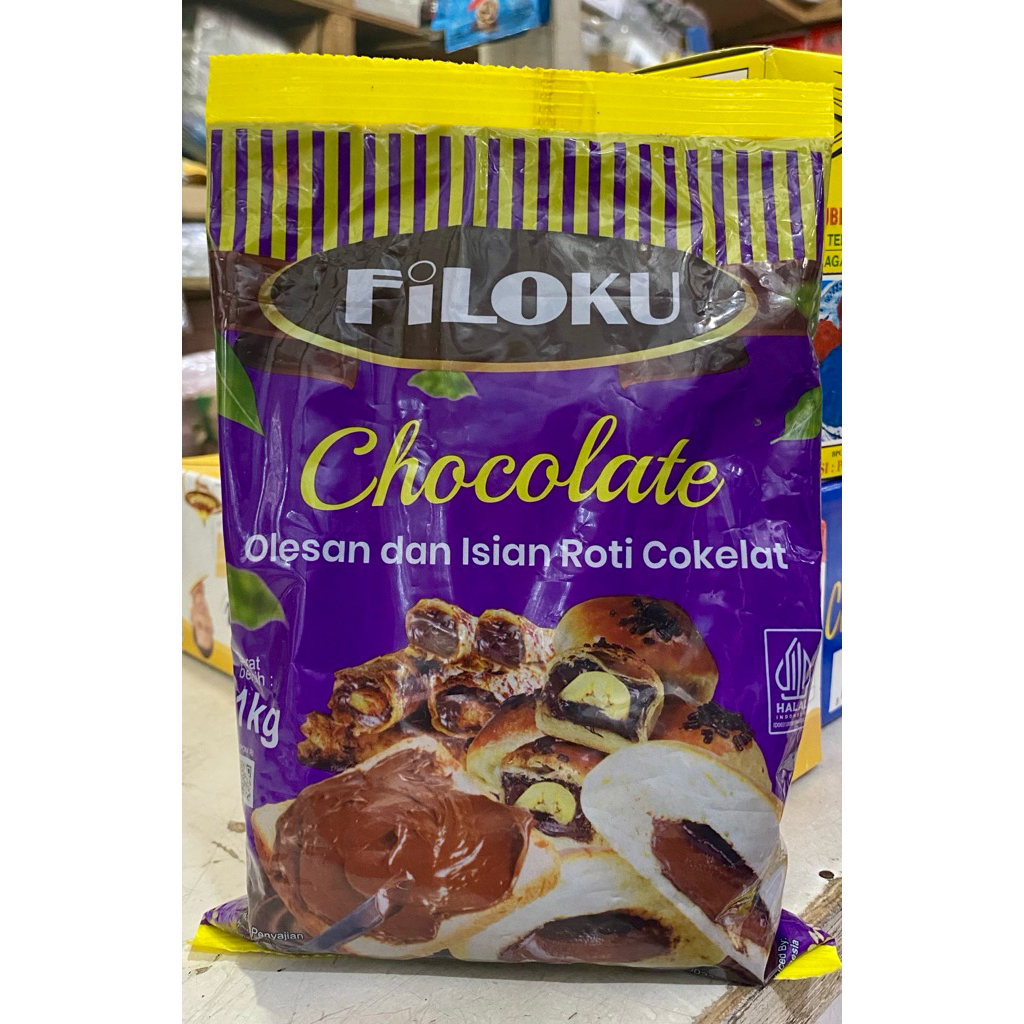 filoku selai coklat filling pasta coklat isian roti kue olesan coklat premium enak kemasan 1kg pabri