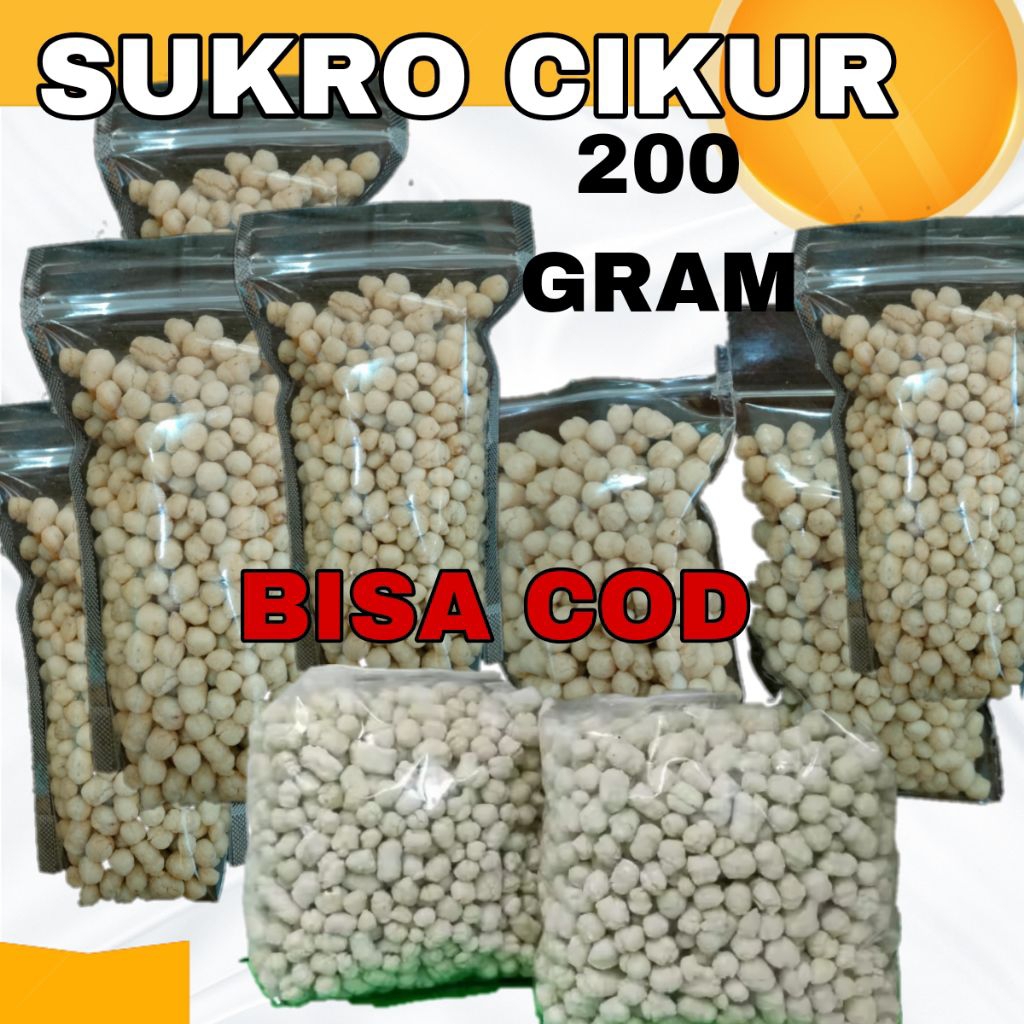 200 GRAM SUKRO PILUS CIKUR RENYAH, TOPING TAMBAHAN BASO ACI SEBLAK SUKRO CIKUR SARI RASA