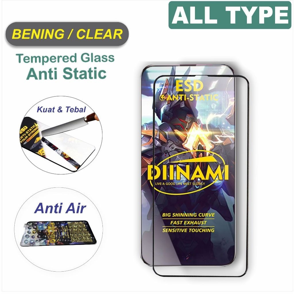 Ratuacc Tempered Glass Anti Static Diinami Bening Untuk Tipe HP Vivo