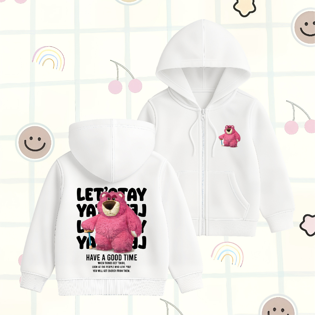 WGUD'S KIDS Jacket Hoodie Zipper Anak Have A Good Time Umur 4-15 Tahun Unisex Laki-Laki & Perempuan
