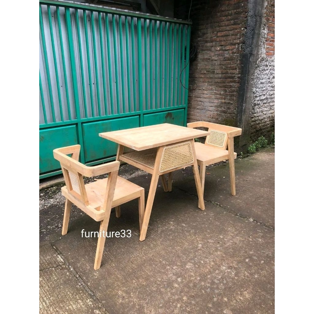 Kursi cafe rotan,Meja cafe,Kursi makan,Kursi jati minimalis