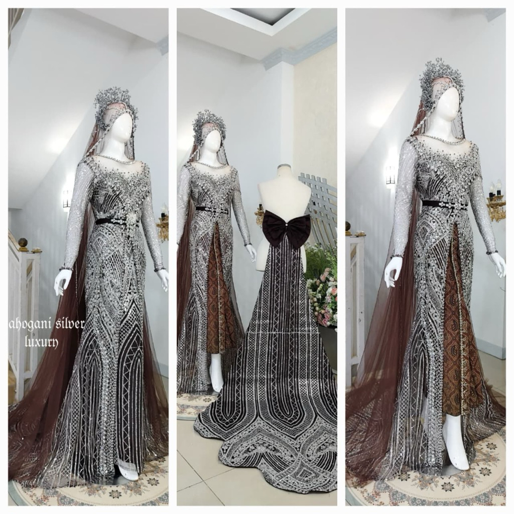 KEBAYA AKAD EKOR NEW MODEL /BAJU PENGANTIN FULL PAYET /KEBAYA WEDDING DRESS PREMIUM /GAUN PENGANTIN 