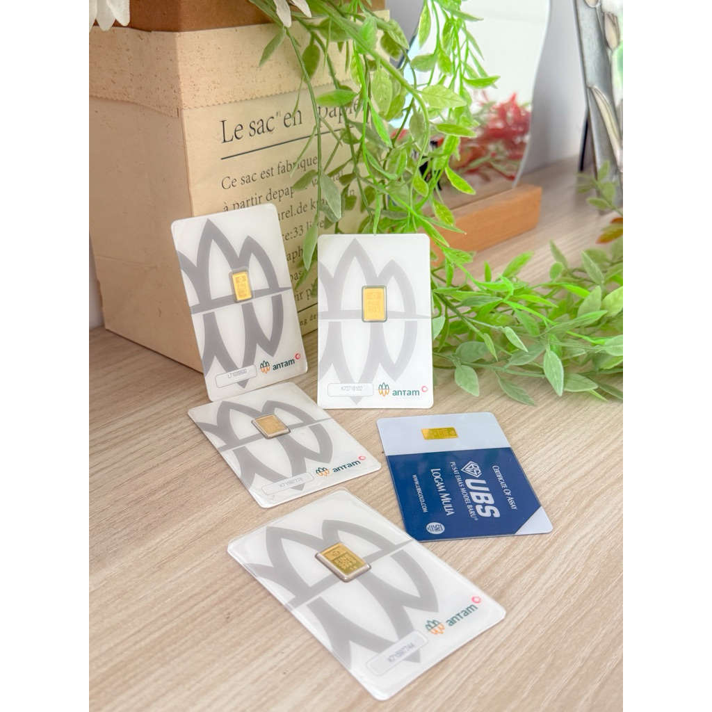 Logam Mulia Mas 24k Antam Retro ,UBS , Emasku, & Galeri24 Berat 0.500gram, 1gram, 2gram, dan 3 gram