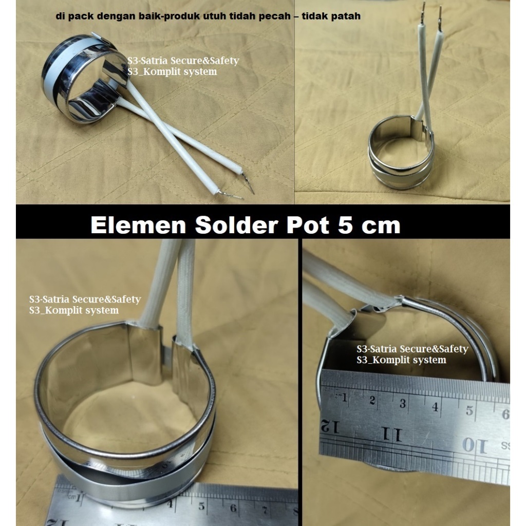 Elemen Solder Pot 5 cm kecil Element Pemanas Timah Batang cair kan cairkan bak wadah bulat diameter 