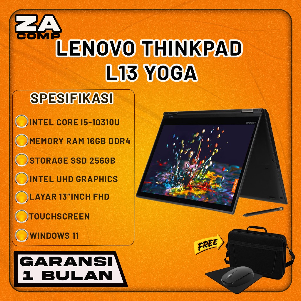 LENOVO THINKPAD L13 YOGA/ INTEL CORE i5-10310U/16GB/256GB/13"INCH/WINDOWS 11