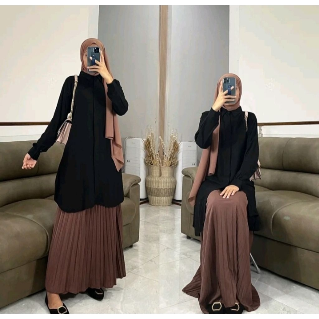 Tunik Rayon Twill Polos Wanita Tunik Polos Rayon Twill Premium - Baju Atasan Wanita Muslim