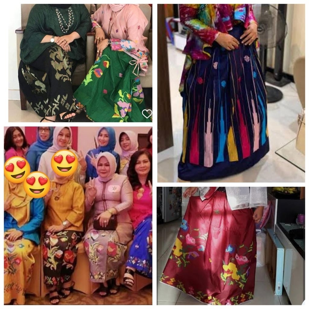 Rok tenun Bordir Sutera Lagosi dan pucuk premium