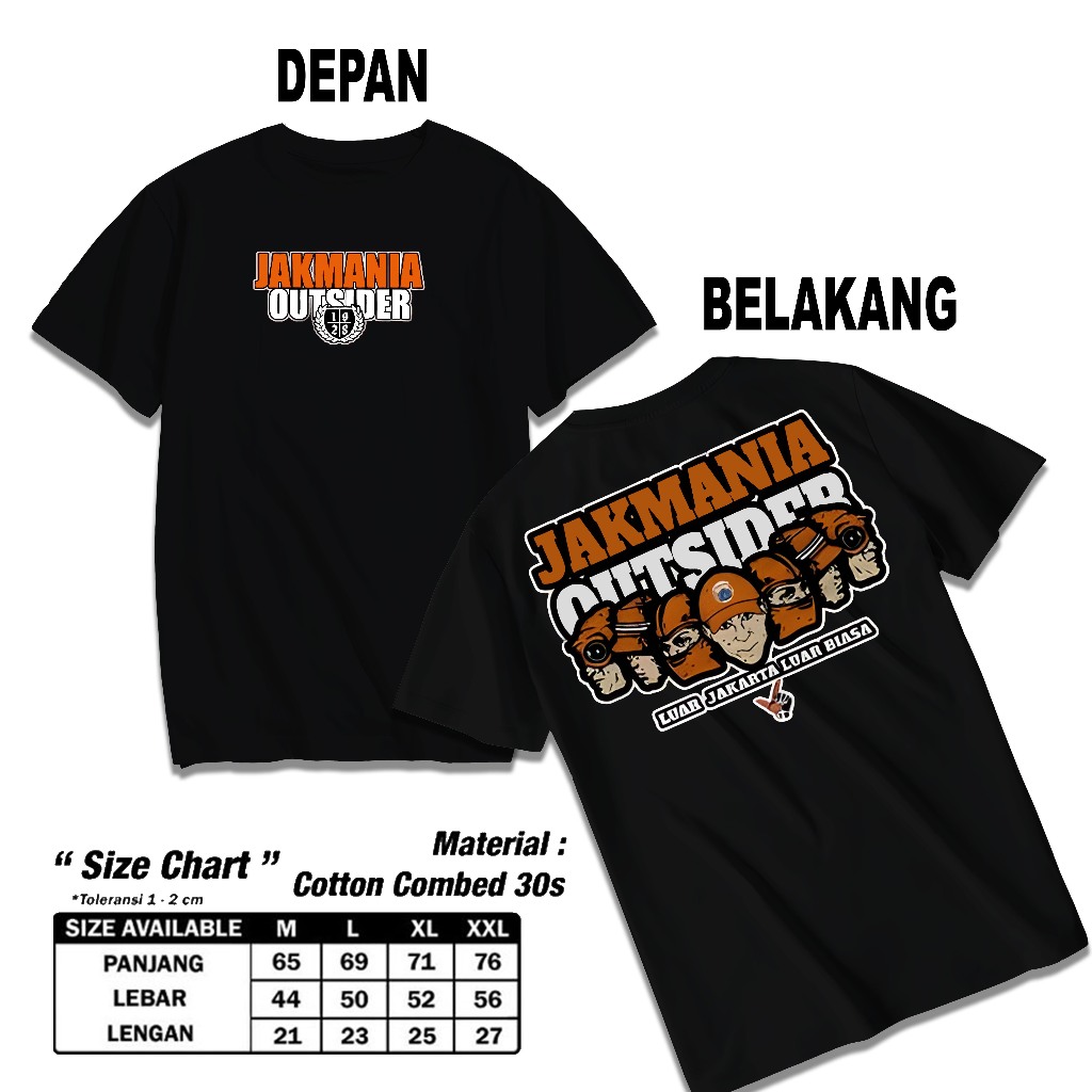 Kaos Jakmania Outsider - Persija Jakarta - Kaos Persija