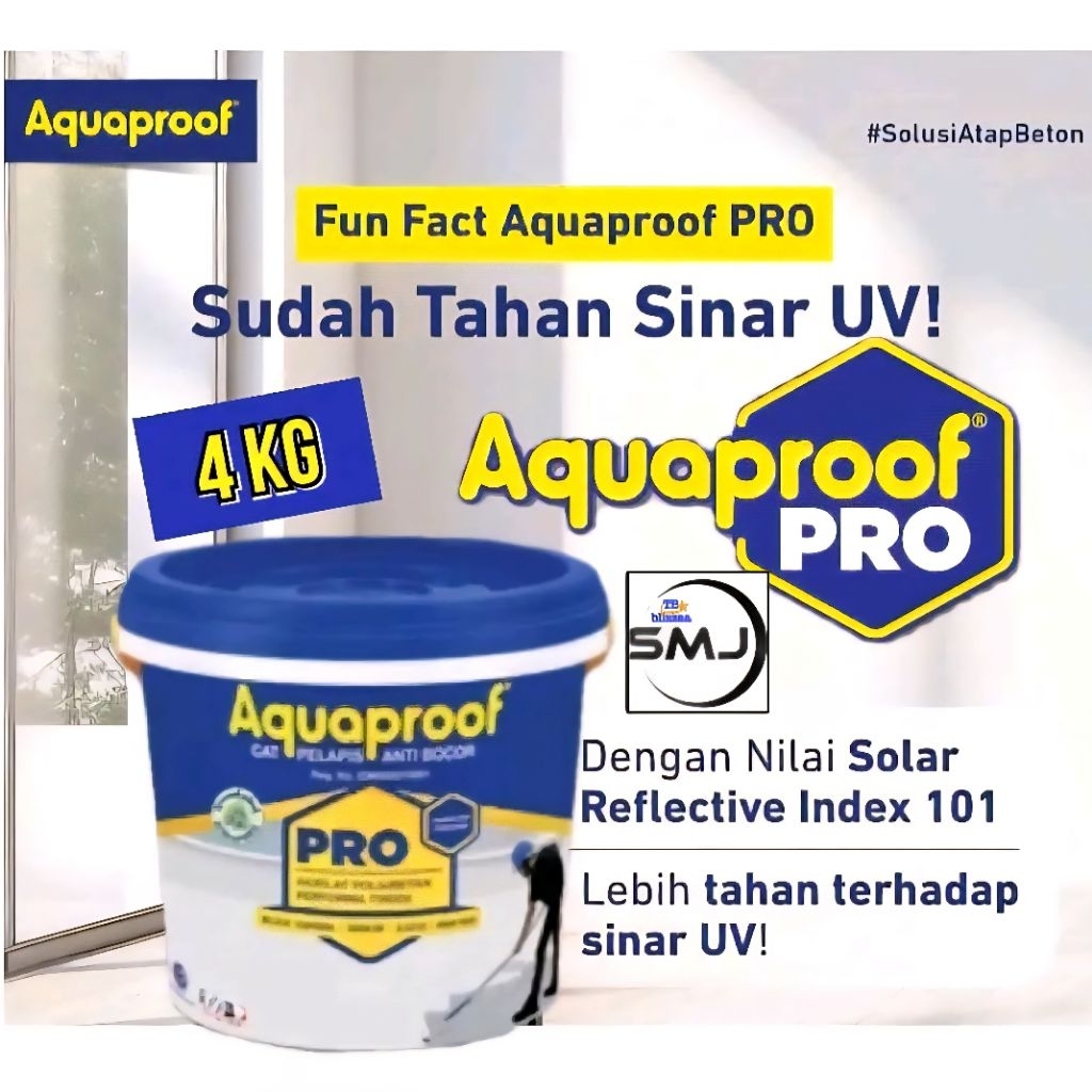 Aquaproof 4kg Aquaproof PRO 4kg Aquaproof Pro Abu Abu 4kg Waterproof Anti Bocor PRO 4kg GALON