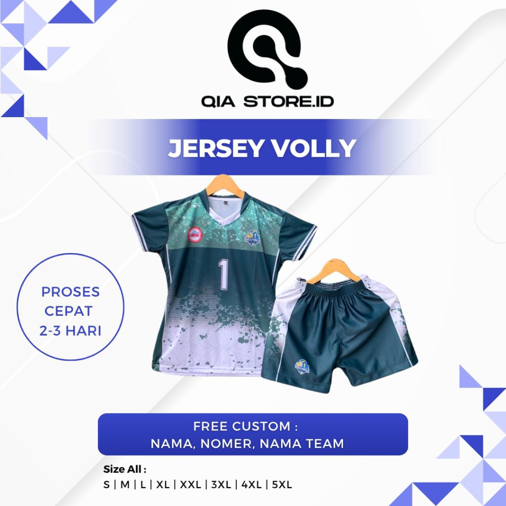 Jersey Voli Cewe Fullprint Kaos Voli Wanita
