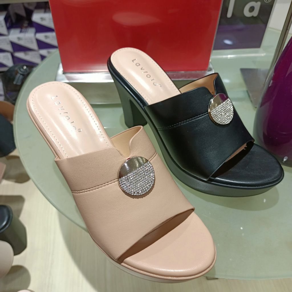 sandal wanita heels 8cm ringan LAVIOLA original