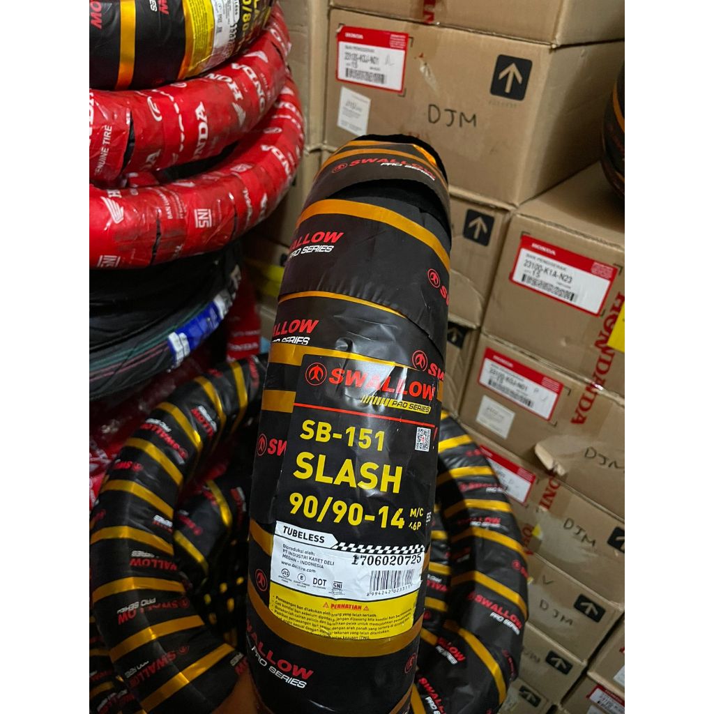 Ban swallow slash 90/90-14 ban tubless belakang beat vario scoopy vario 125 150 Original swallow