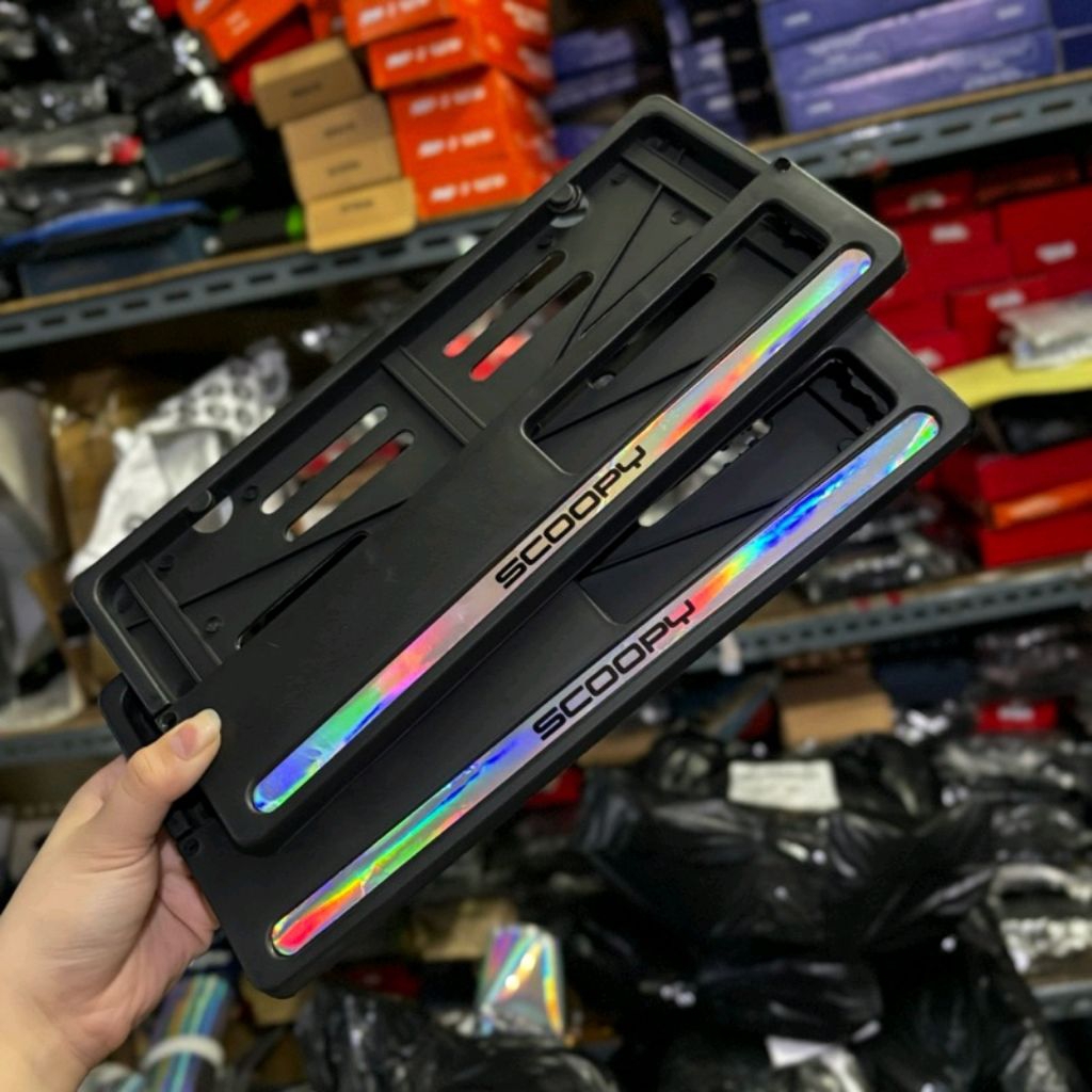 DISKON Cover Plat Nomor Motor List Hologram Scoopy Dudukan Plat Nomor Motor Scoopy Harga termurah Me