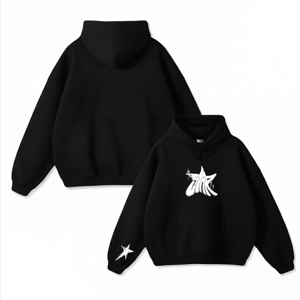 Hoodie Unissex STAR Y2K Outfit Kece Pria Wanita Fleece Tebal