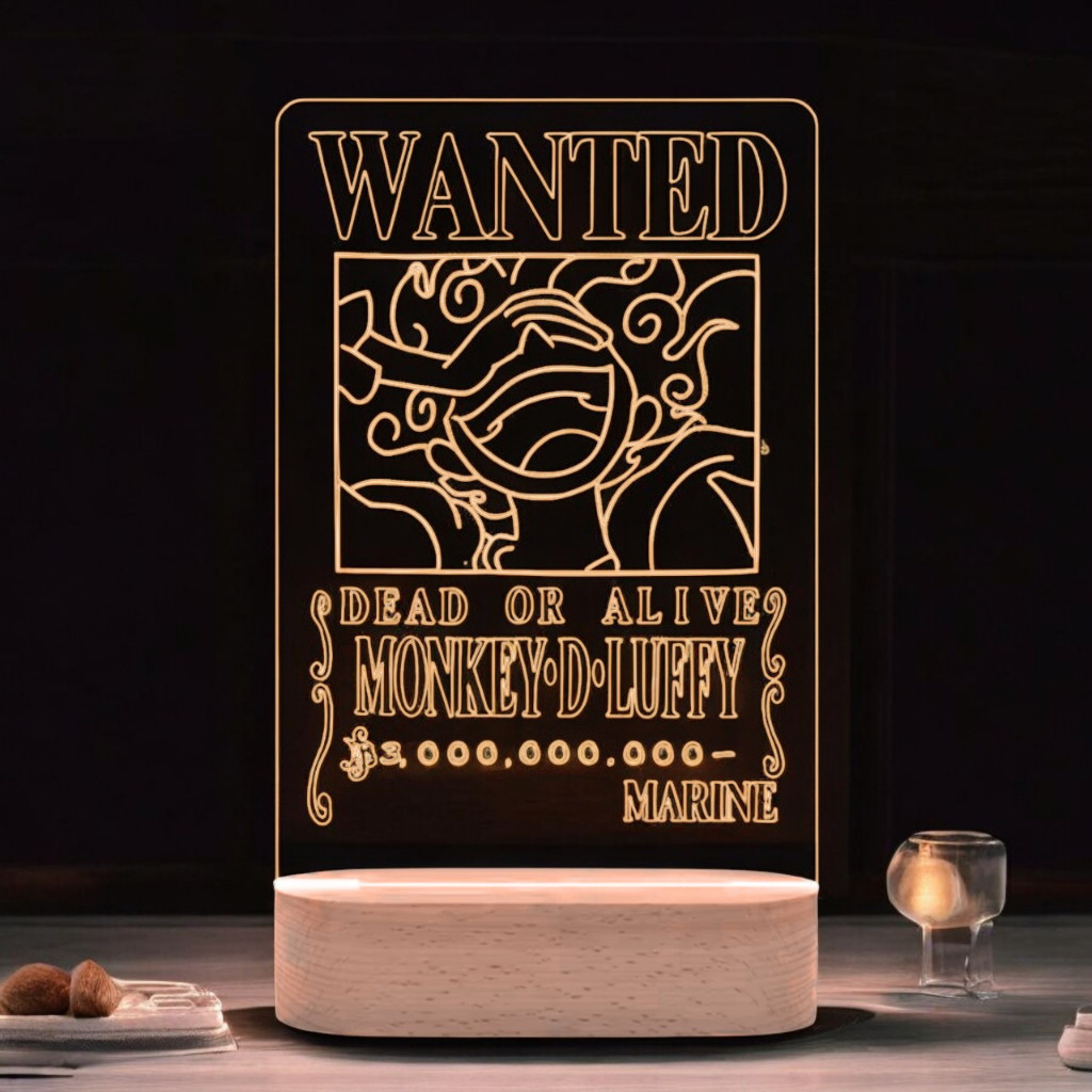 Lampu Hias Lampu Tidur Akrilik LED ONE PIECE Standing Lamp Acrylic LED BOUNTY ONE PIECE