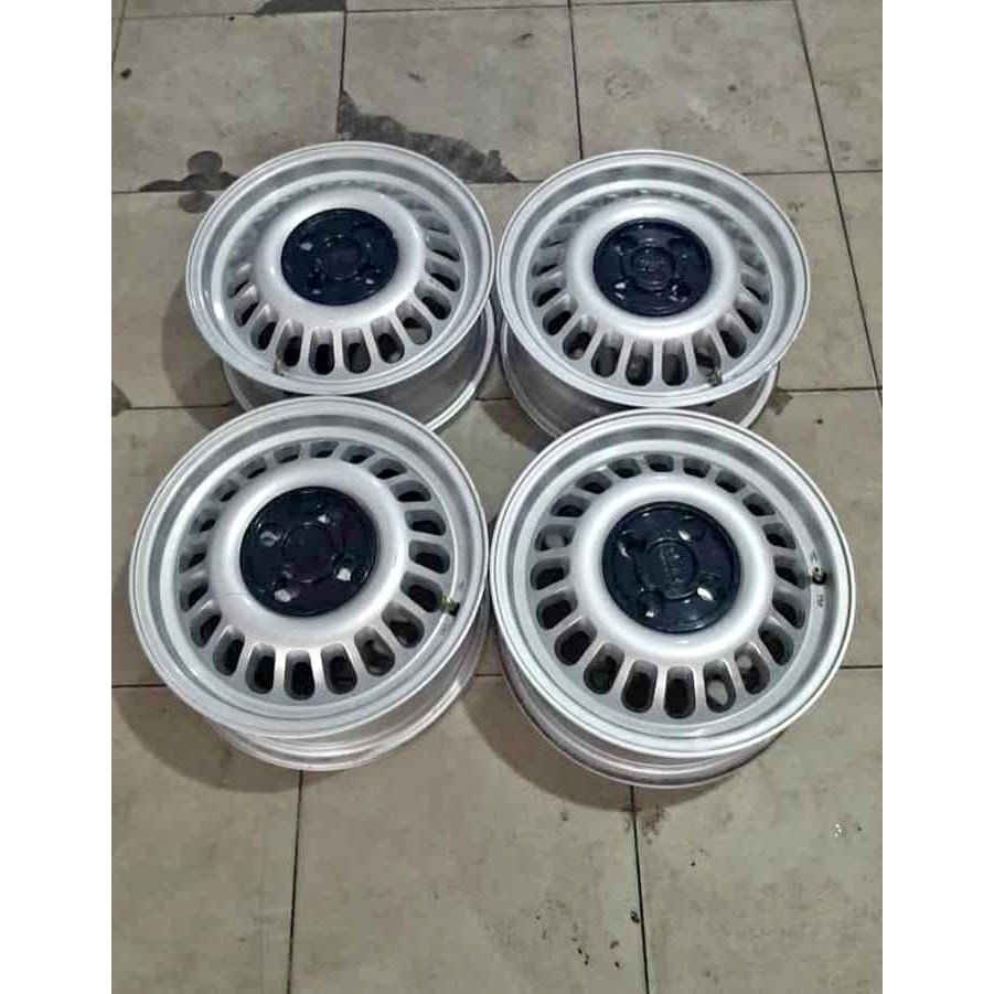VELG MOBIL RACING BSI HSR DOP 4X100 RING 15 LEBAR 6,5 LUBANG BAUT PCD 4X100, 4X114 ET42 PELEK