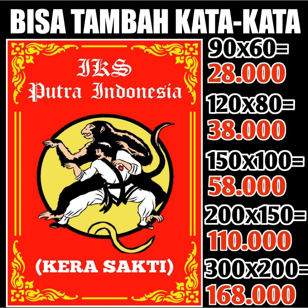 BENDERA IKSPI KERA SAKTI BISA CUSTOM KATA2