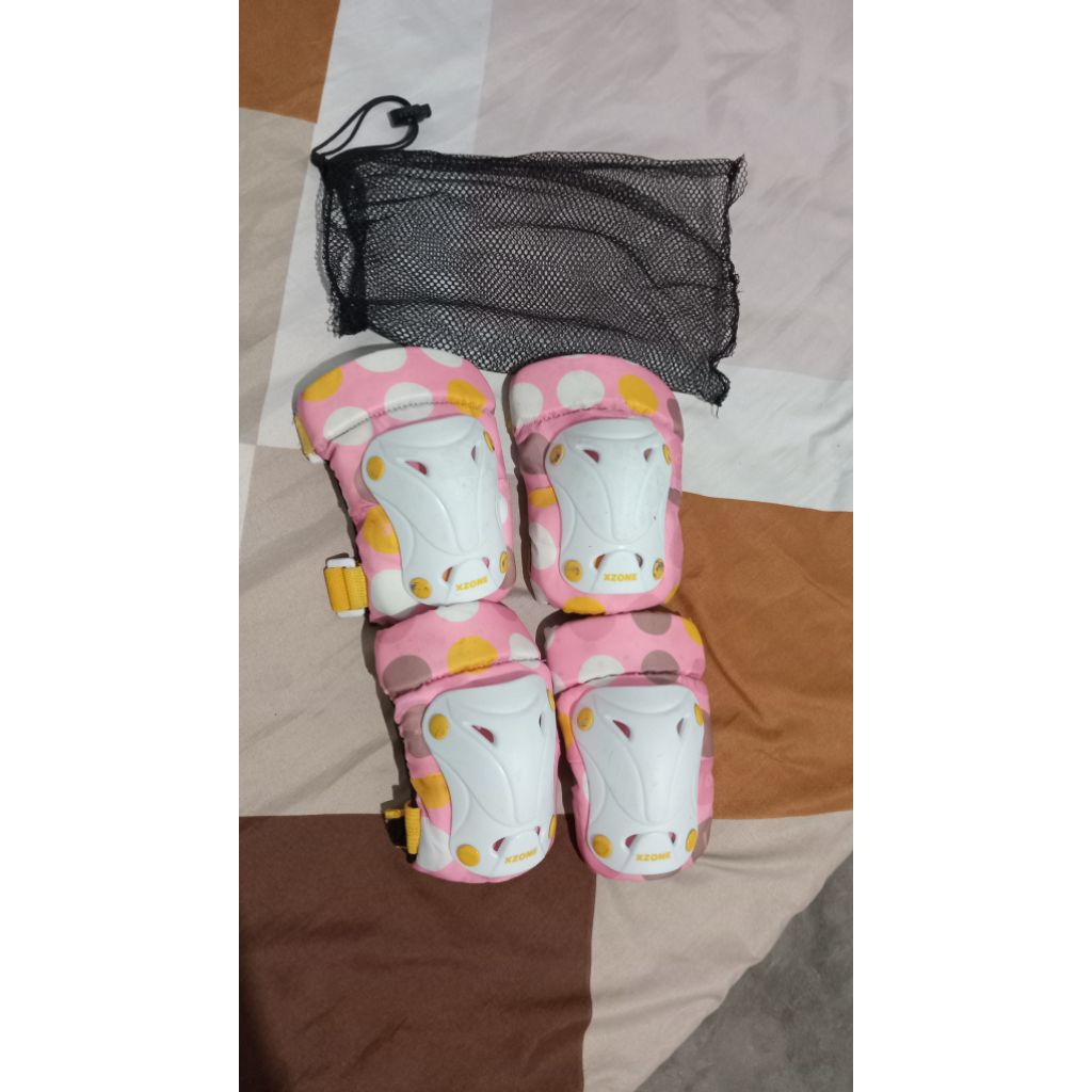 pelindung lutut siku protec merek x zone untuk anak 3 sampai 7 skateboard sepeda sepatu roda