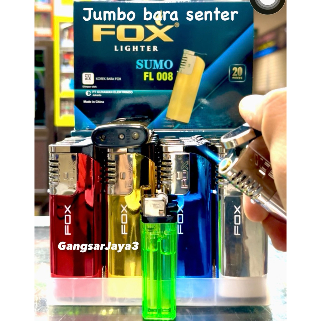 korek bara torch fox Jumbo senter bisa isi ulang