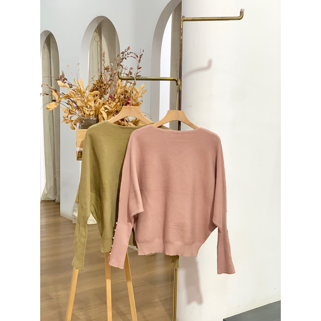 atasan rajut batwing