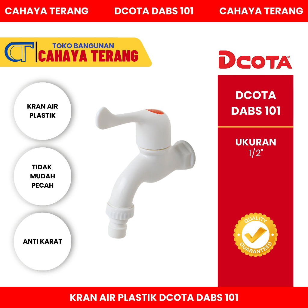 Dcota Kran Air Plastik Tembok / Kran Air 1/2 Inch