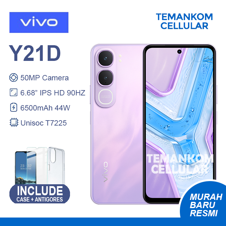 Vivo Y21D RAM 16GB 8+8 Extend RAM 8/128 8GB 128GB Extend RAM 8GB VIVO Y21 D Baru Murah Garansi RESMI