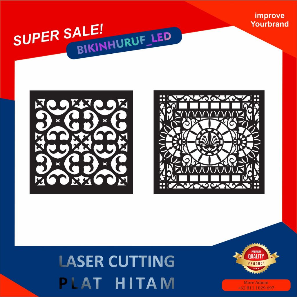 ORNAMEN DINDING Krawangan PVC Board Ornamen