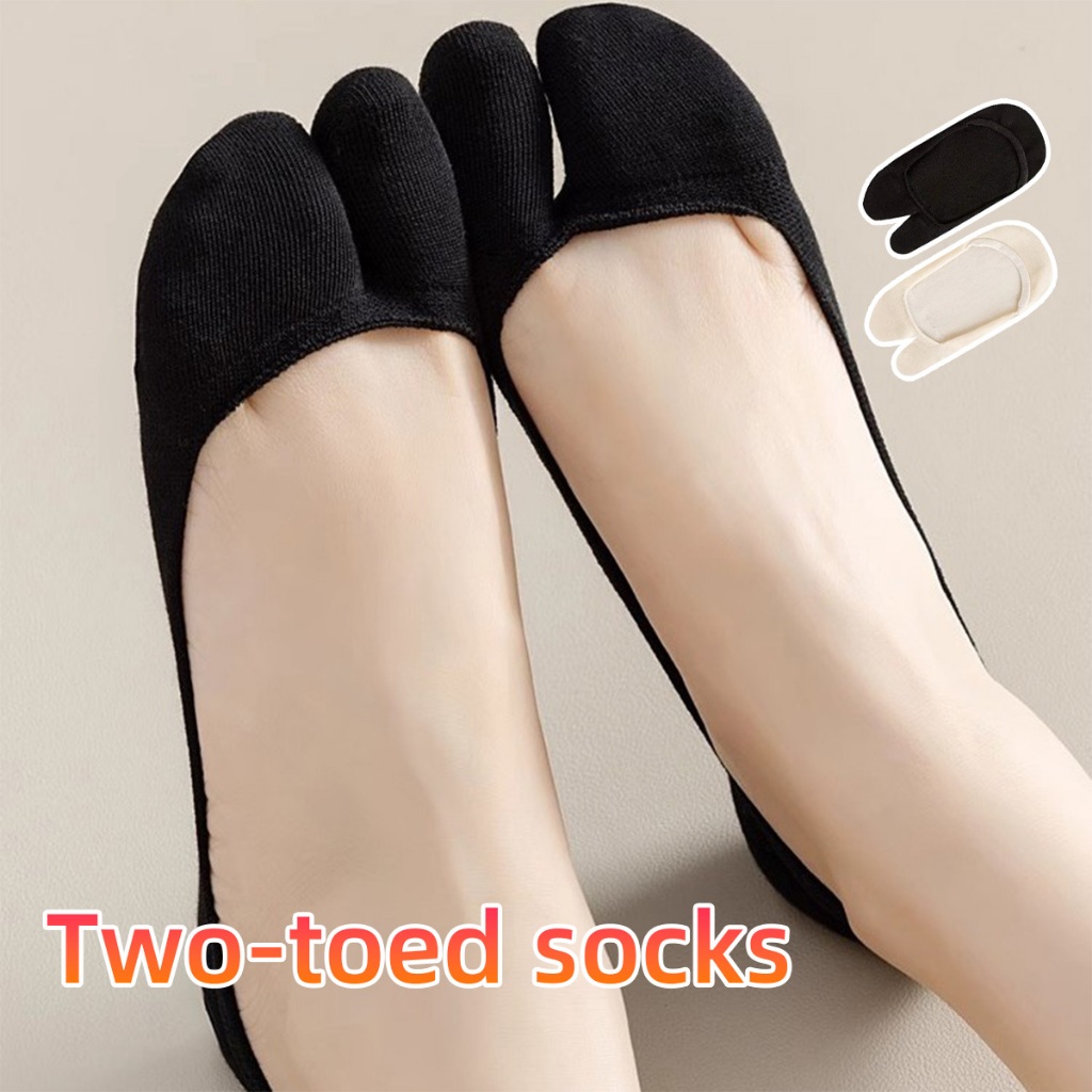 Kaos Kaki Jari Pendek Jempol 2 Dua Jari Korea Invisible socks Unisex Style Polos Ankle Socks Katun N