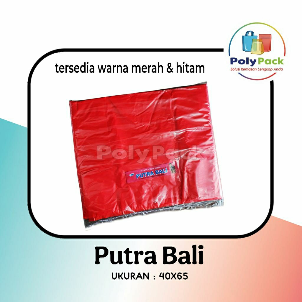 Kresek HDPE Uk 40x65 Tebal Merah dan Hitam / Kantong Kresek Jumbo