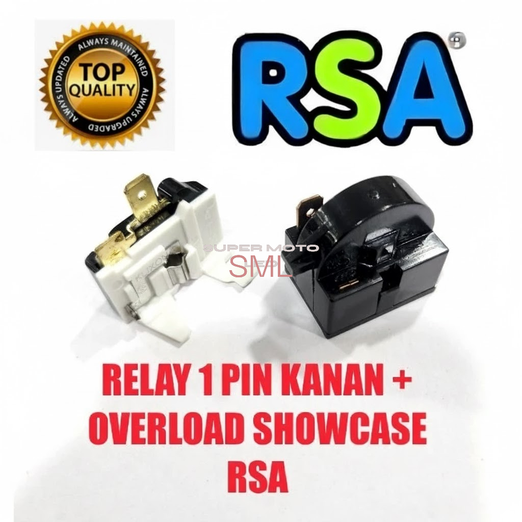 RELAY RSA SHOWCASE KULKAS 1 PINTU  PTC RELAY SHOWCASE RSA PINTU KACA  OVERLOAD KULKAS
